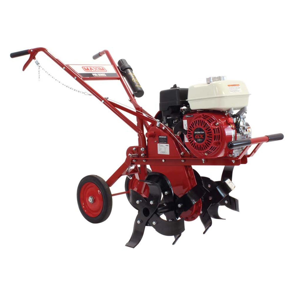 Maxim Commercial Tiller, Honda GX160, Bolt-On Replaceable Tine Blades