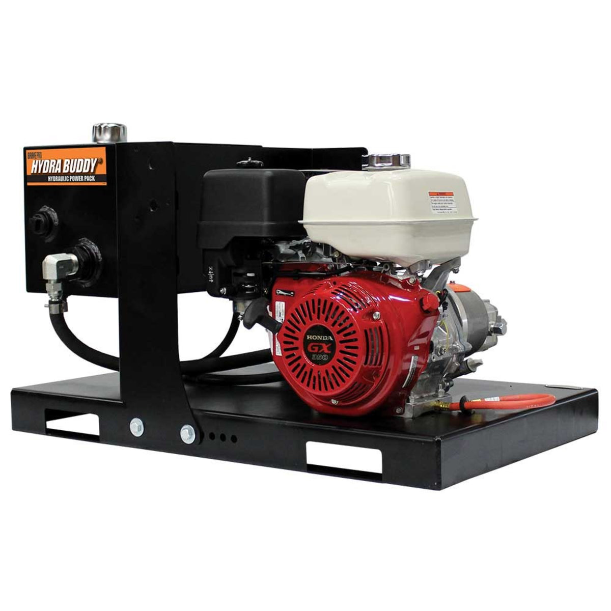 BravePro Skid Mount Hydraulic Power Pack — 3,000 PSI, 5 GPM, Honda GX390 Electric Start