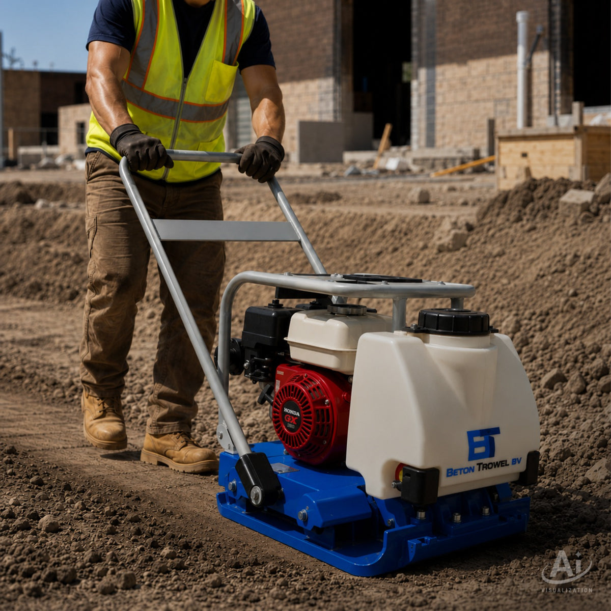 Beton Trowel BTPC95H 20 In. Forward Plate Compactor | Honda GX160 | Water Tank