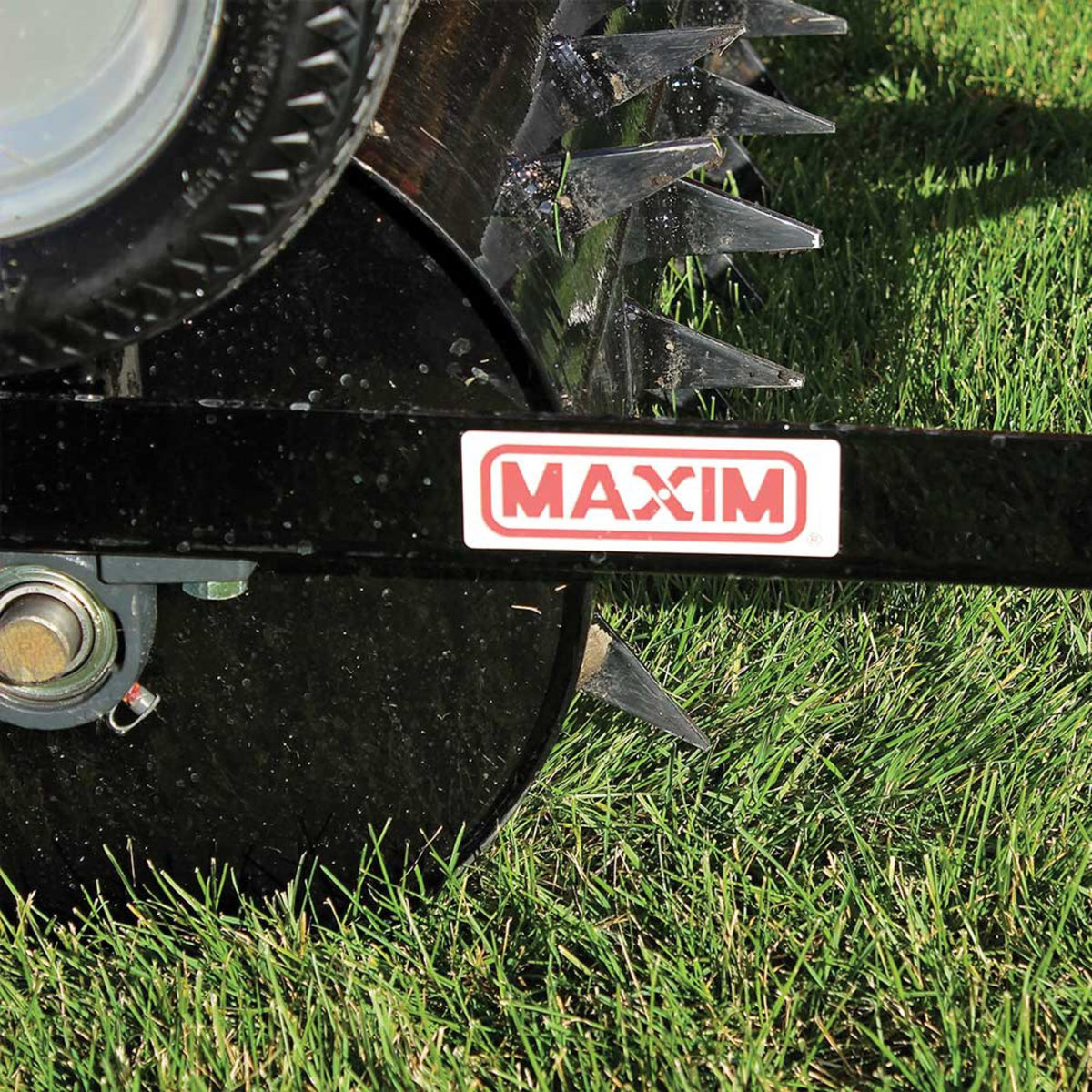 Maxim 36 in. Tow-Behind Spike Aerator, Gate-Width, Water-Fillable Drum
