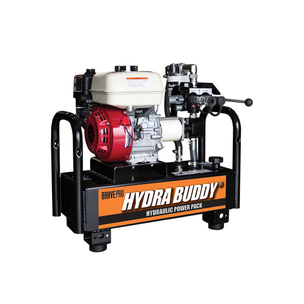 BravePro Hydra Buddy Hydraulic Power Pack — 900 PSI, 7 GPM, Honda GX160 Recoil Start
