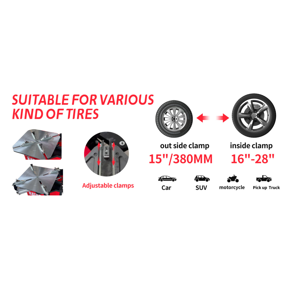 Katool KT-T850 14"-28" Rims Tilt-Back Tire Changer