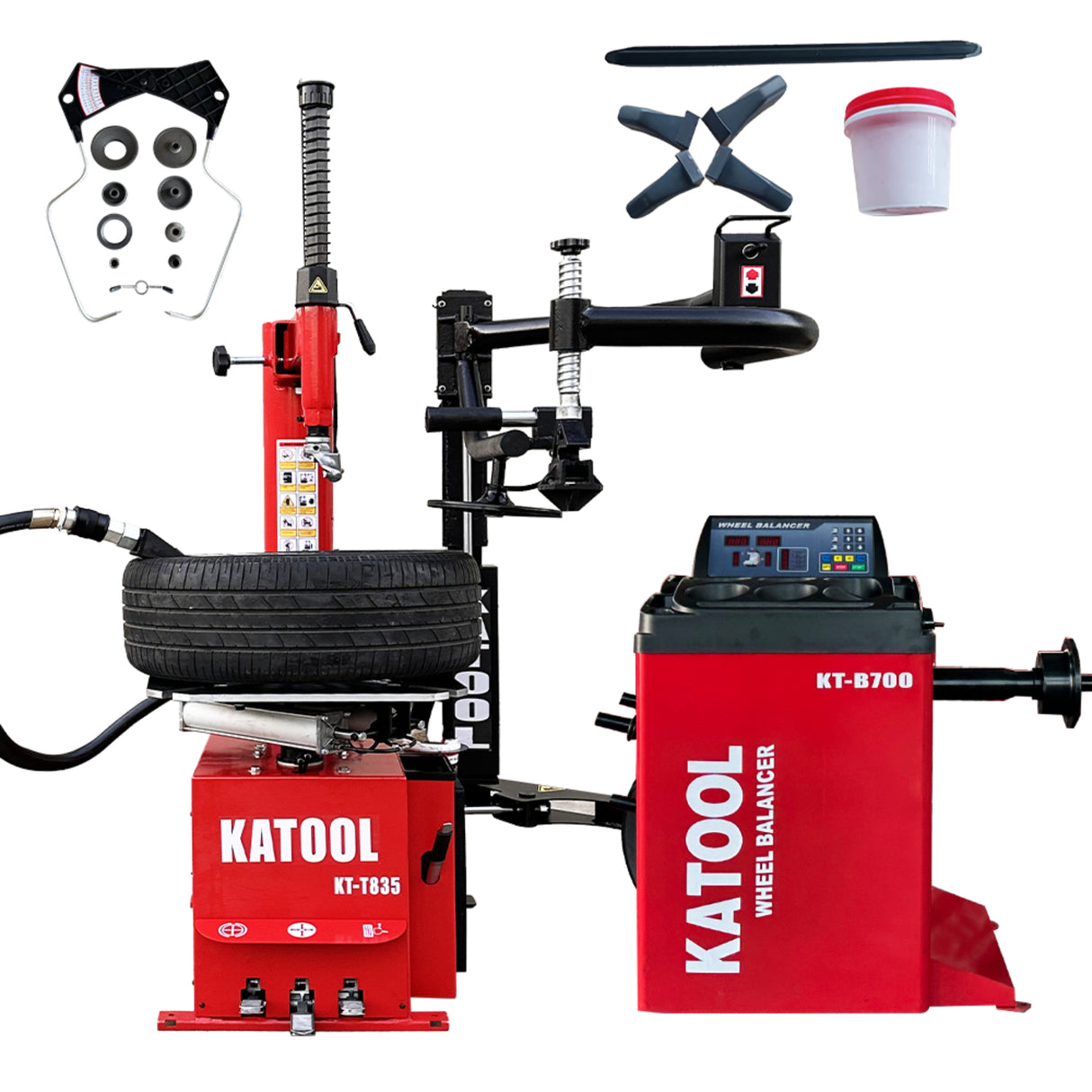 Katool KT-T835 Tire Changer & KT-B700 Wheel Balancer Combo