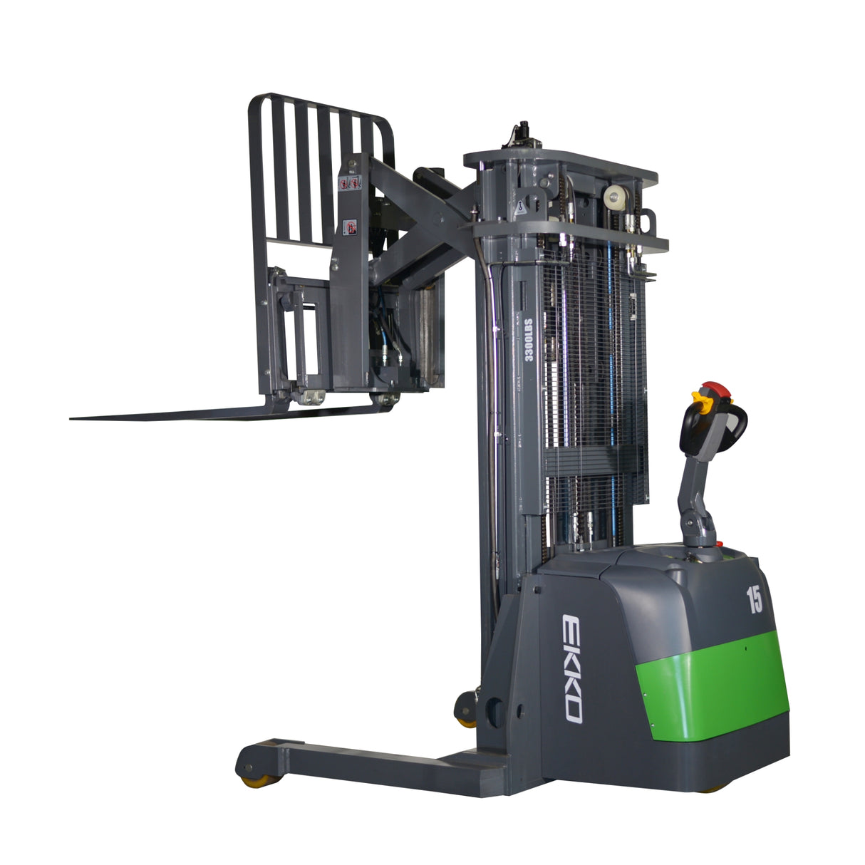 EKKO ER15-216Li 3,300 lbs Capacity 216" Height Lithium Walkie Reach Truck