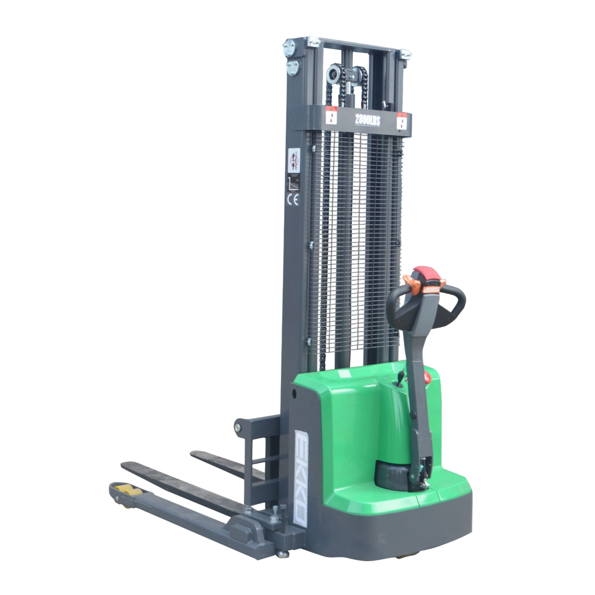 EKKO EB13E-138Li 2,800 lbs Capacity 138" Height Lithium Electric Straddle Stacker