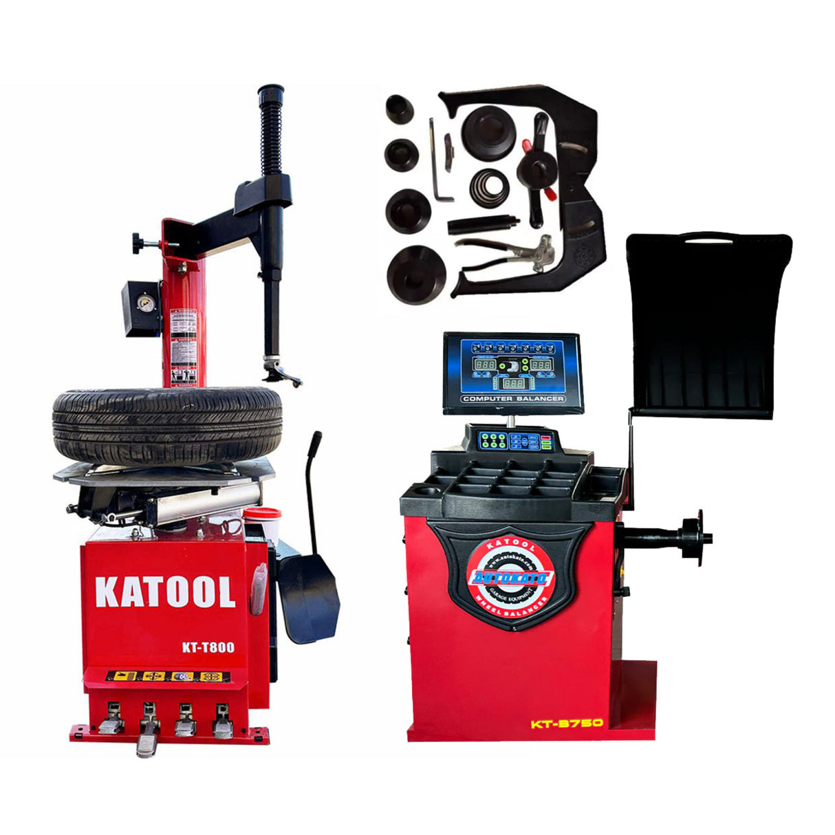 Katool KT-T800 Tire Changer + KT-B750 Wheel Balancer Combo