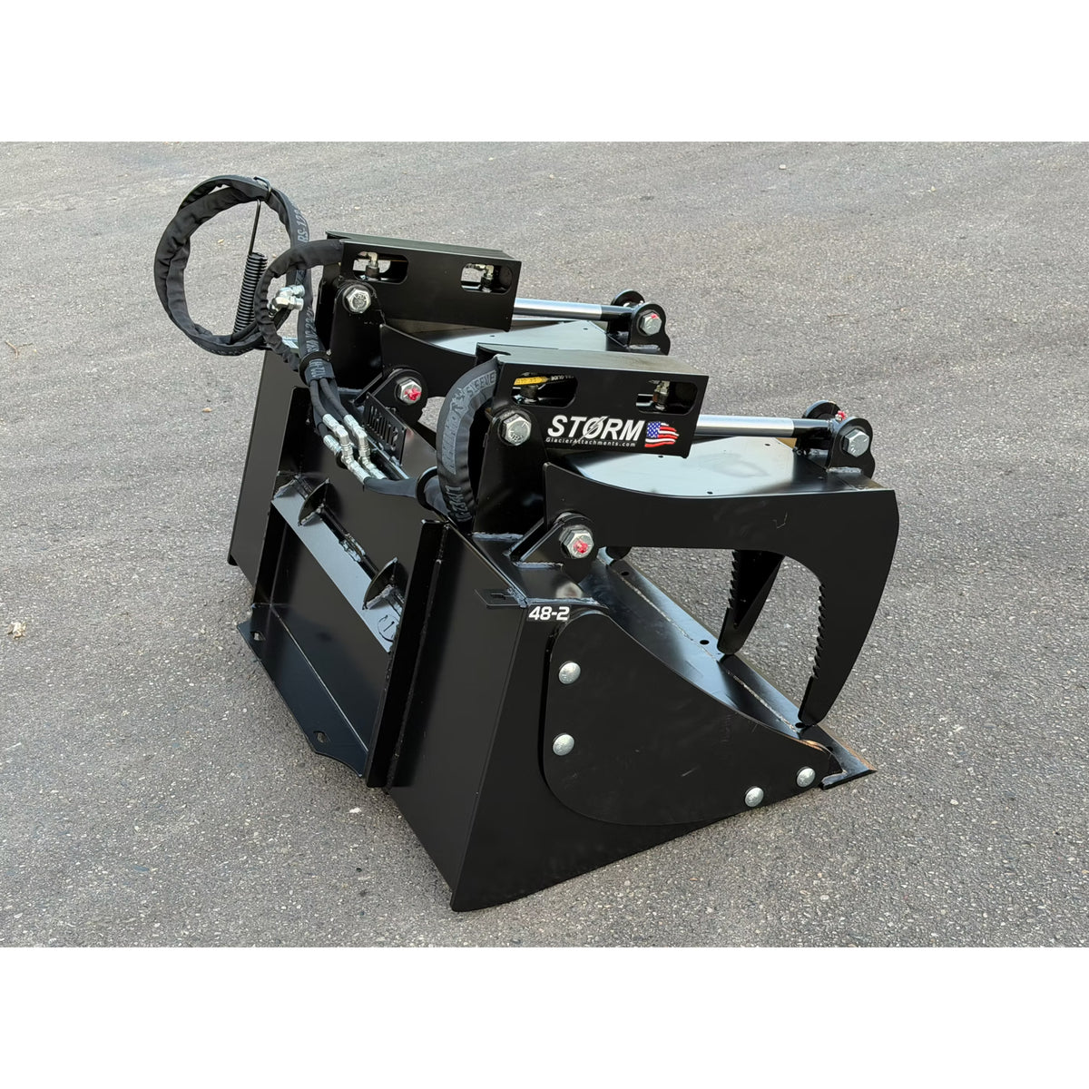 Glacier Attachments Storm 72" HD Grapple Bucket