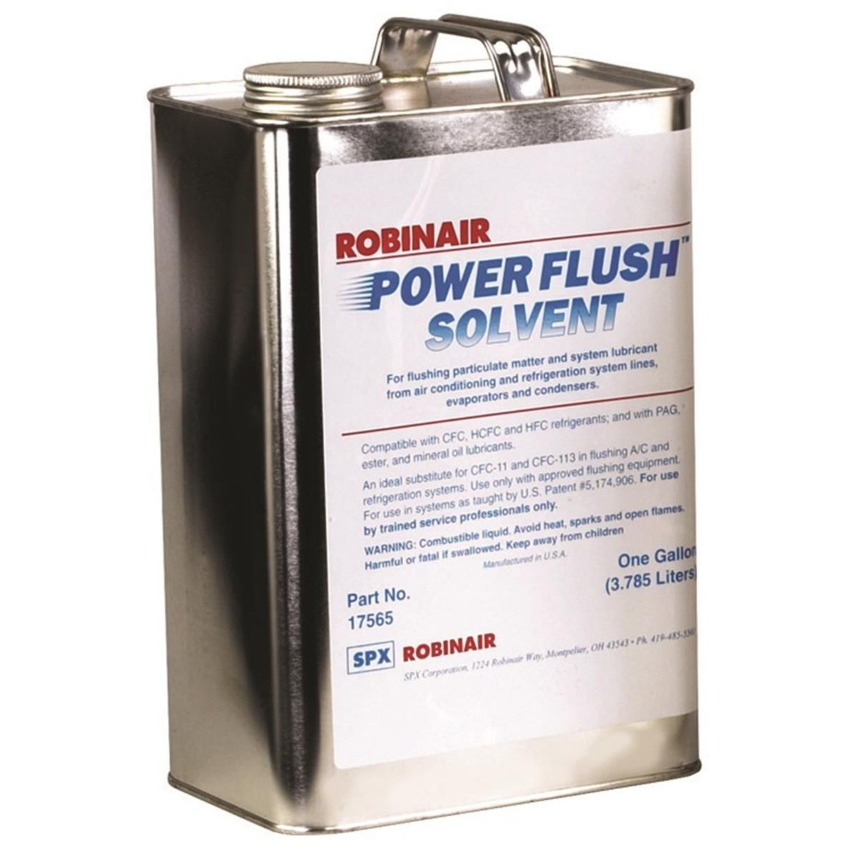 Robinair 17565 Power Flush Solvent, 1 Gallon, Case of 6