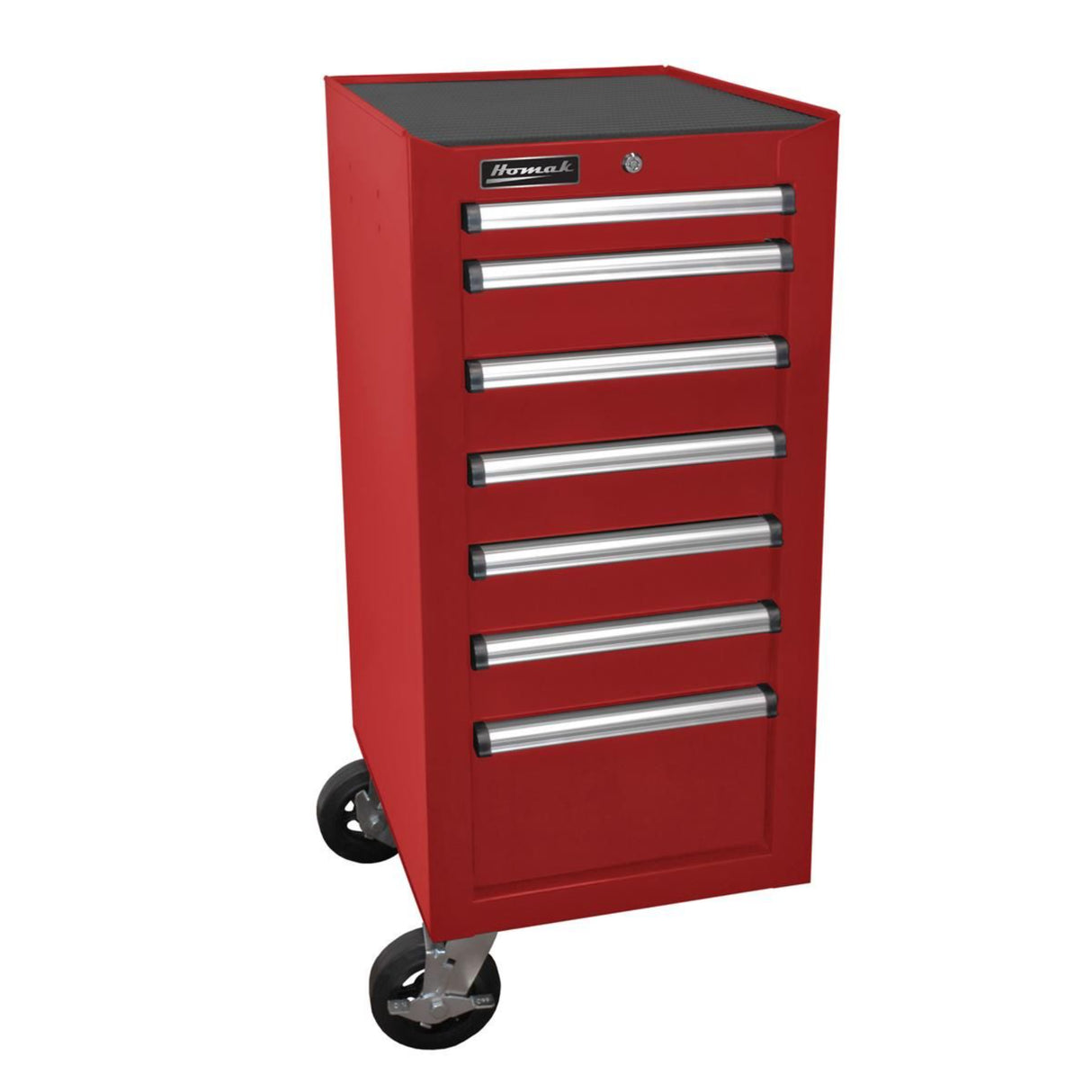 Homak H2Pro 18" 7-Drawer Side Cabinet — Bolt-On, 100 lb Slides, 550 lb Casters