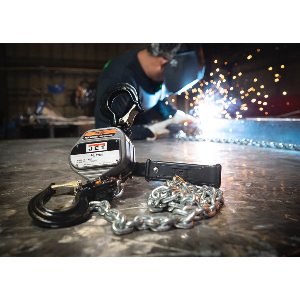 JET JLA Series 3/4-Ton Compact Lever Hoist, 10' Lift