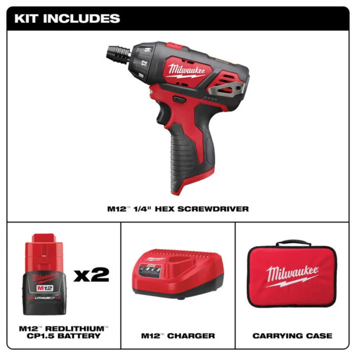 Milwaukee M12 1/4 in. Hex Screwdriver