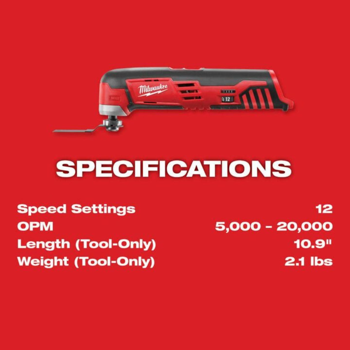 Milwaukee M12 Cordless Lithium Ion Multi Tool (Bare Tool)
