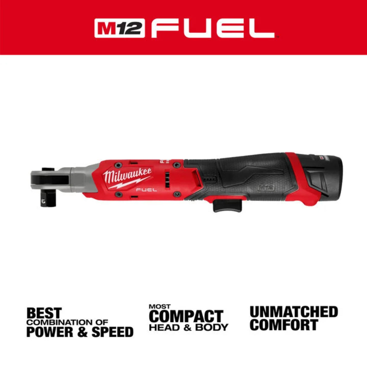 Milwaukee M12 FUEL 1/2 Inch Ratchet Kit