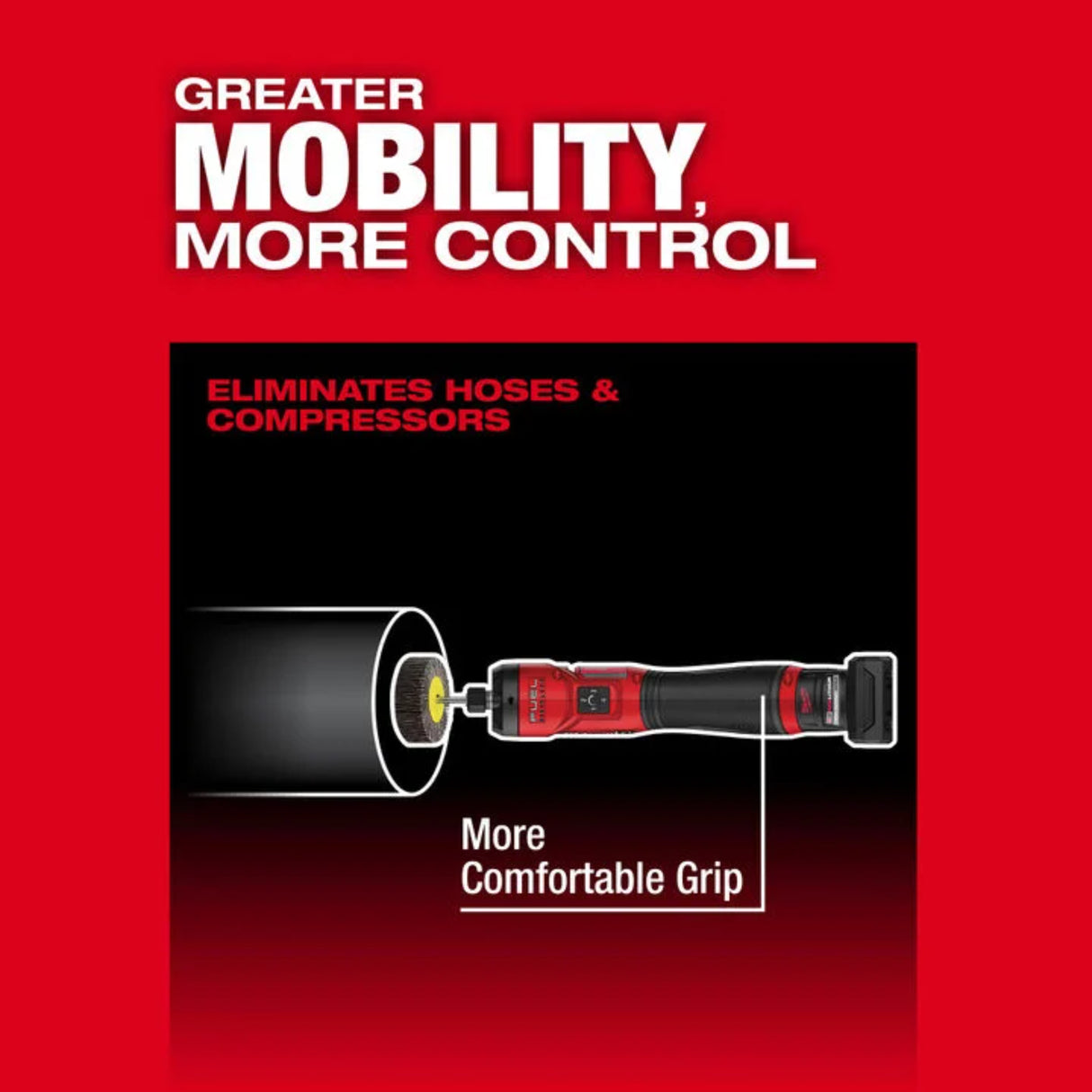 Milwaukee M12 FUEL 1/4 Inch Straight Die Grinder Kit