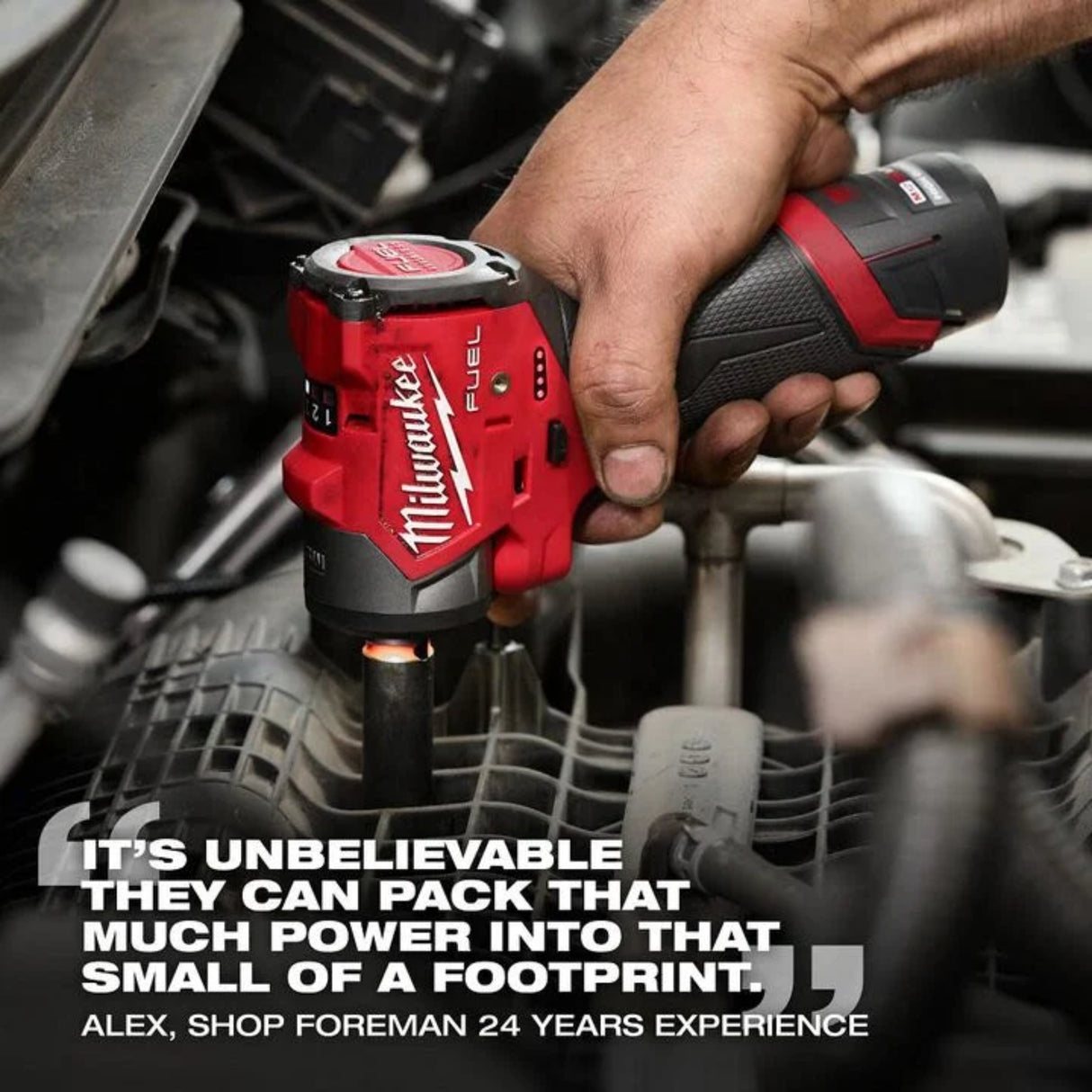 Milwaukee M12 FUEL 3/8 Inch Subcompact Impact Wrench with Friction Ring Kit