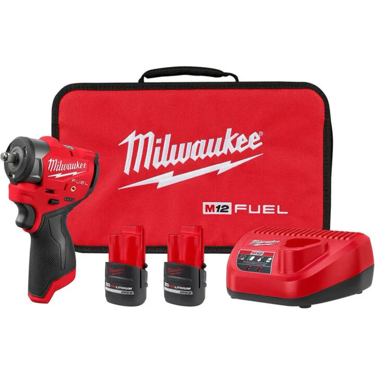 Milwaukee M12 FUEL 3/8 Inch Subcompact Impact Wrench with Friction Ring Kit