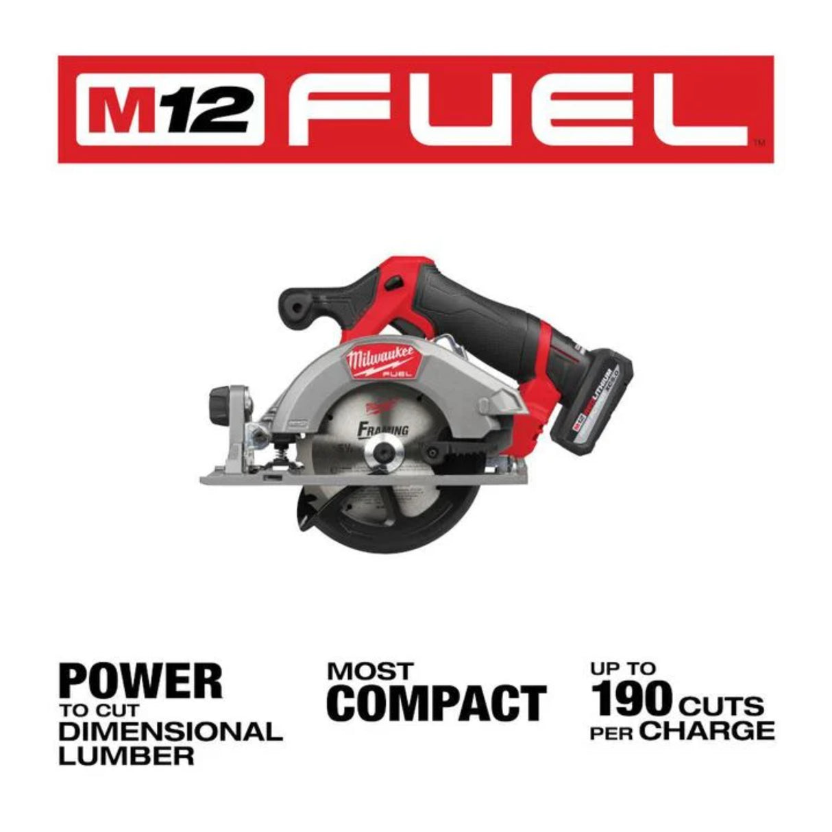 Milwaukee M12 FUEL 5-3/8 Inch Circular Saw Kit
