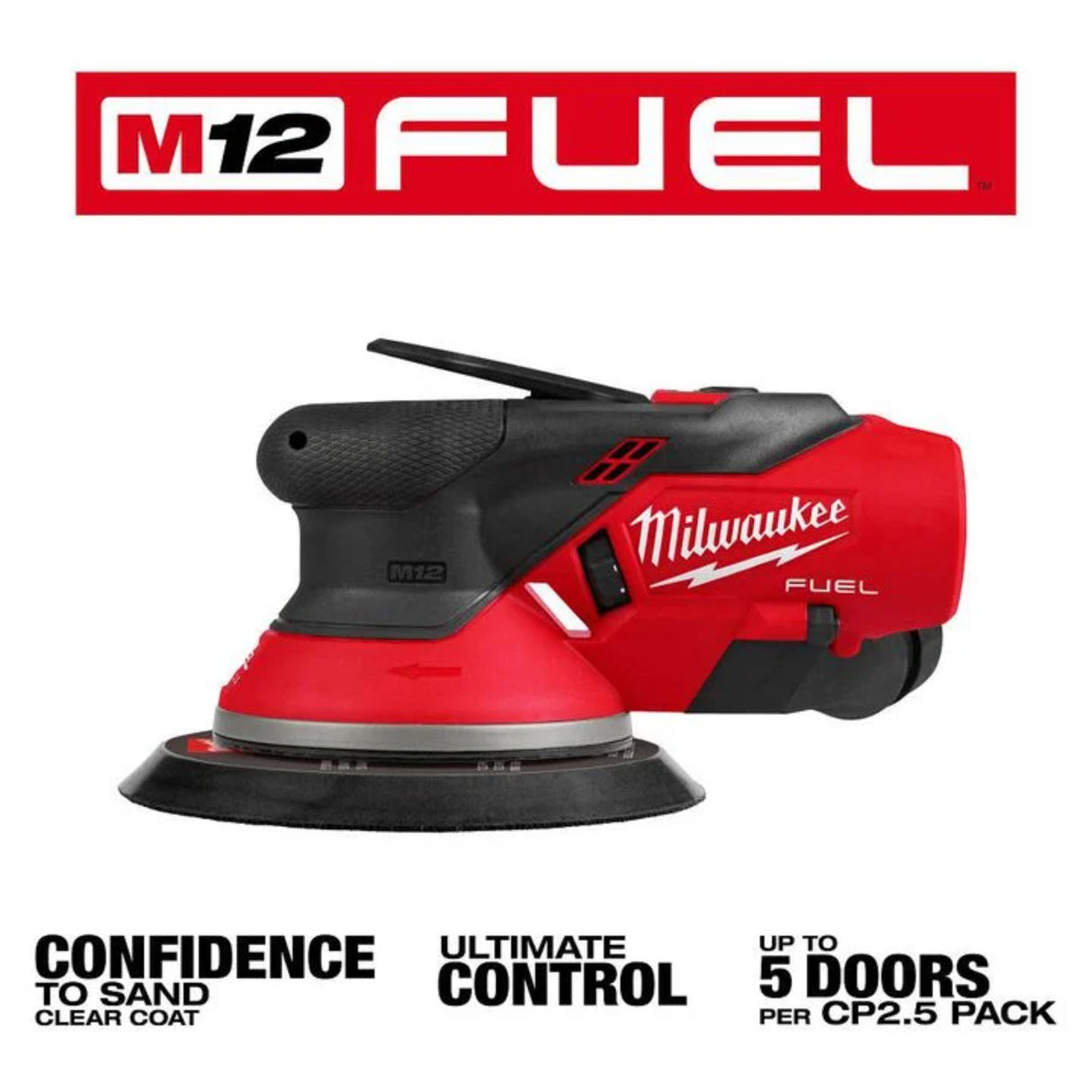 Milwaukee M12 FUEL 6 Inch Random Orbital Sander, 3/32 Inch (Bare Tool)