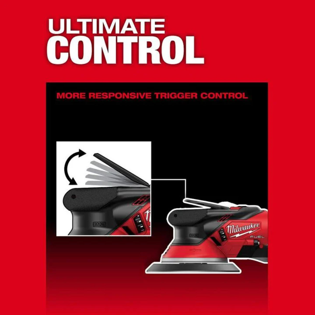 Milwaukee M12 FUEL 6 Inch Random Orbital Sander Kit, 3/32 Inch