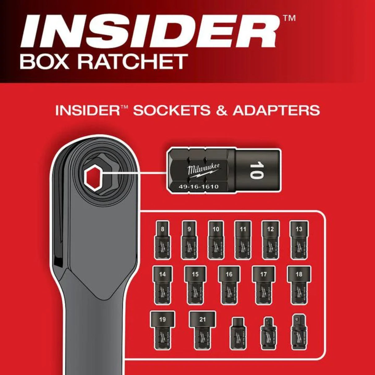 Milwaukee M12 FUEL INSIDER Extended Reach Box Ratchet (Bare Tool)