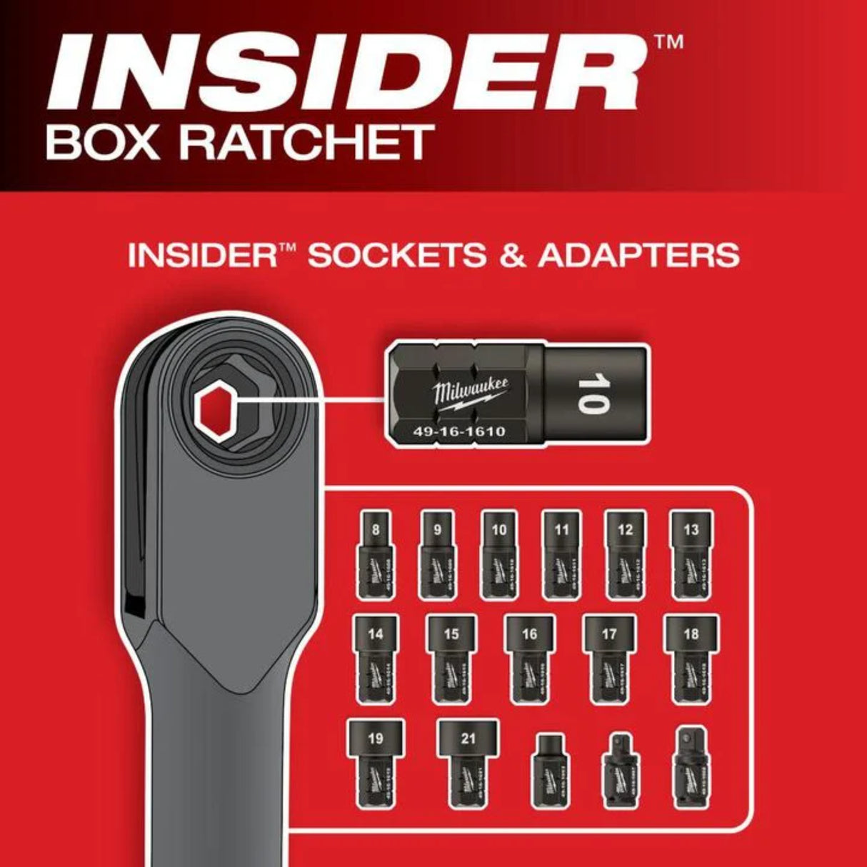 Milwaukee M12 FUEL INSIDER Extended Reach Box Ratchet Kit