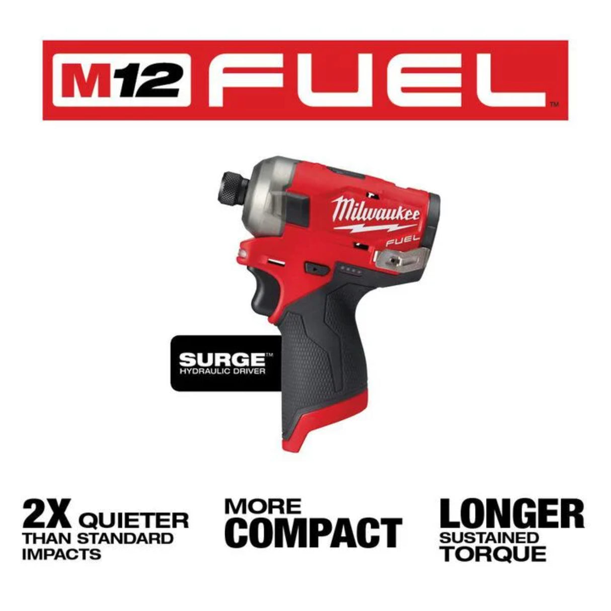 Milwaukee M12 FUEL SURGE 1/4 in. Hex Hydraulic Driver (Bare Tool)
