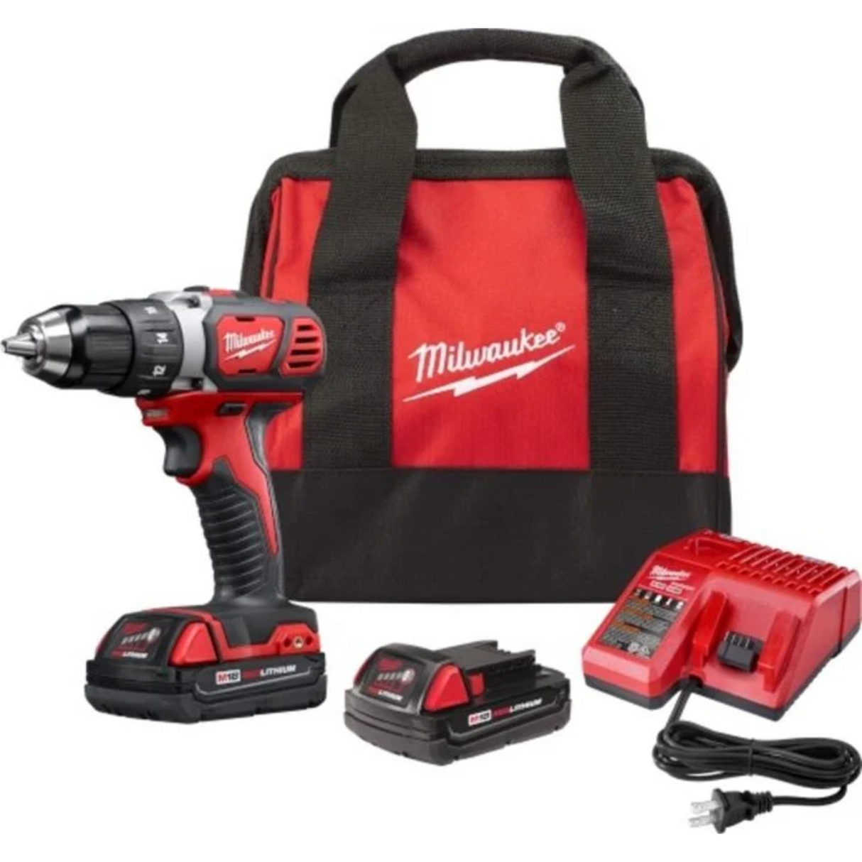 Milwaukee M18 Compact 1/2 In. Drill Driver Kit with Compact Batteries