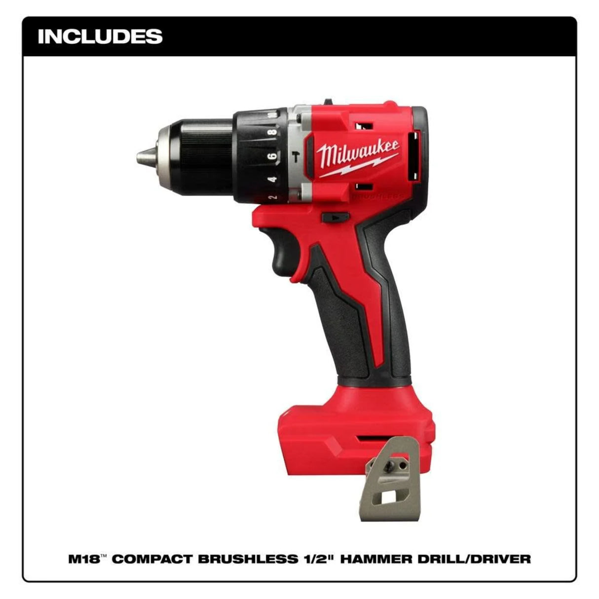 Milwaukee M18 Compact 1/2 in Hammer Drill/Driver (Bare Tool)