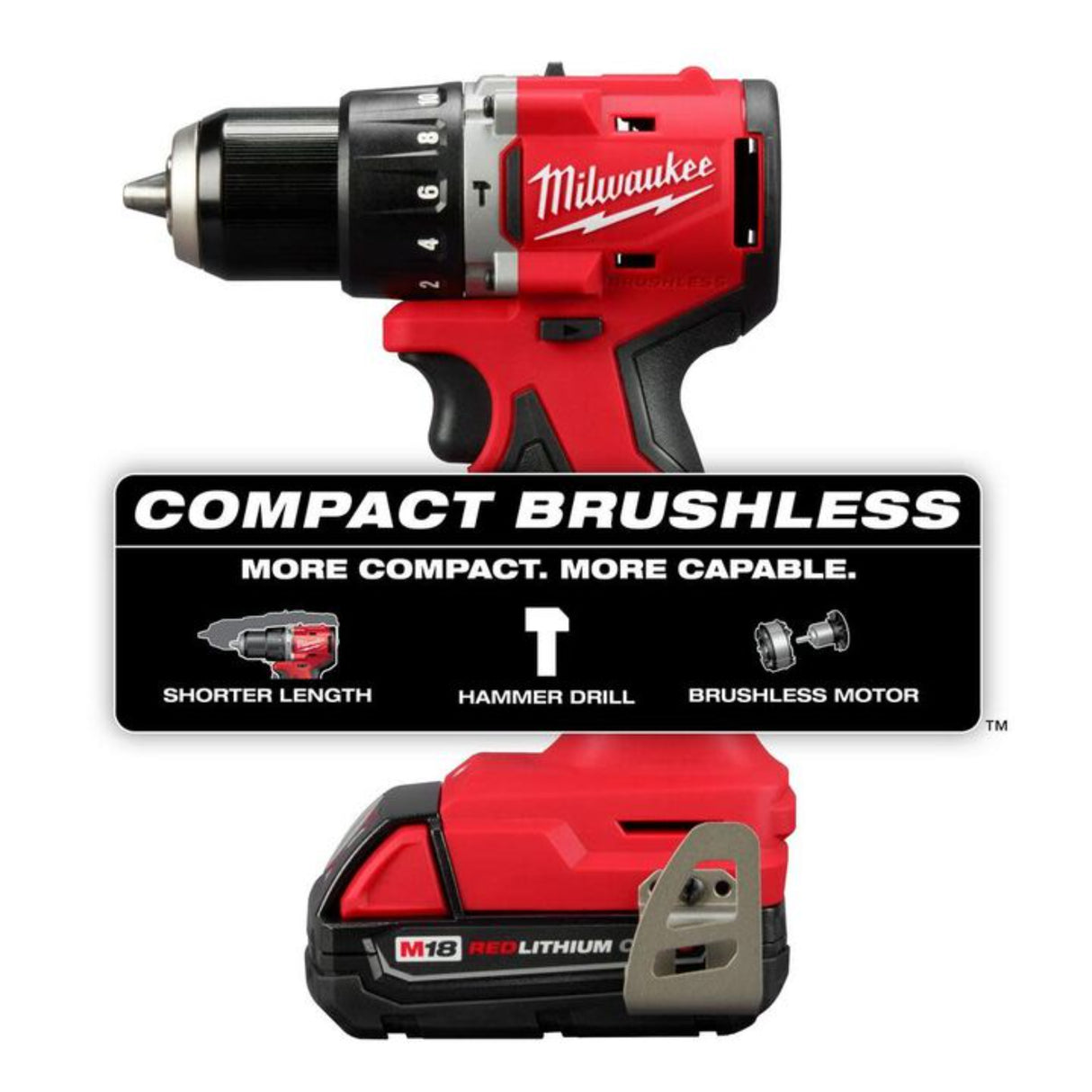 Milwaukee M18 Compact 1/2 in Hammer Drill/Driver Kit