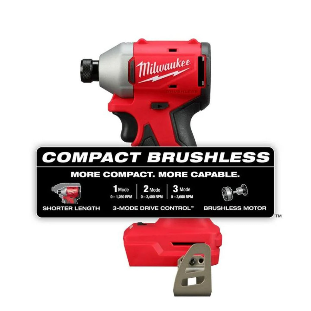 Milwaukee M18 Compact 1/4 in Hex 3-Speed Impact Driver (Bare Tool)