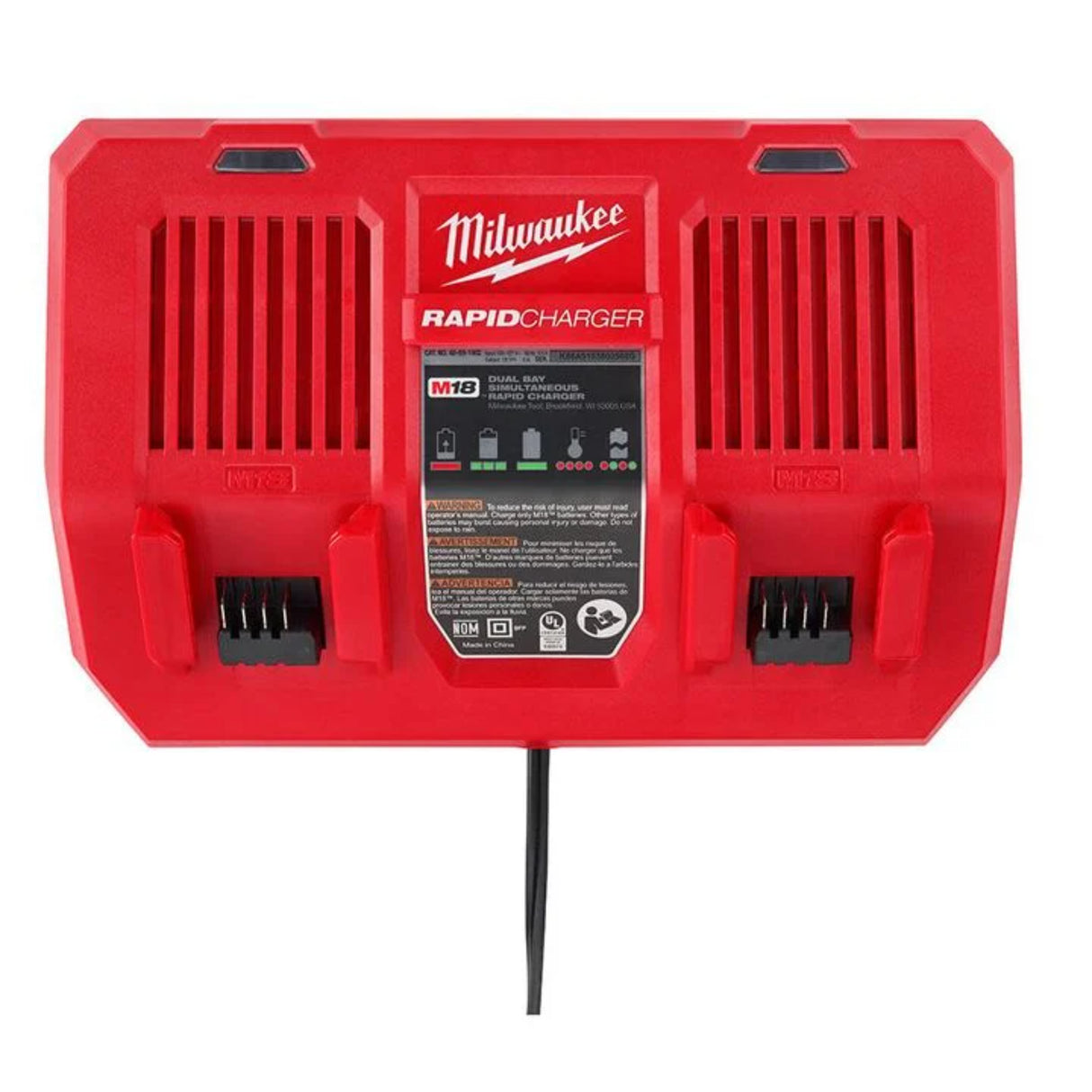 Milwaukee M18 Dual Bay Simultaneous Rapid Charger