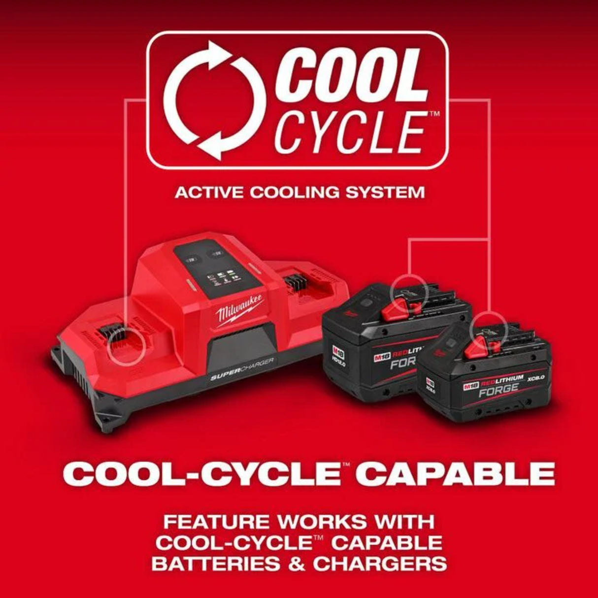 Milwaukee M18 Dual Bay Simultaneous Super Charger with 4 Point Mounting