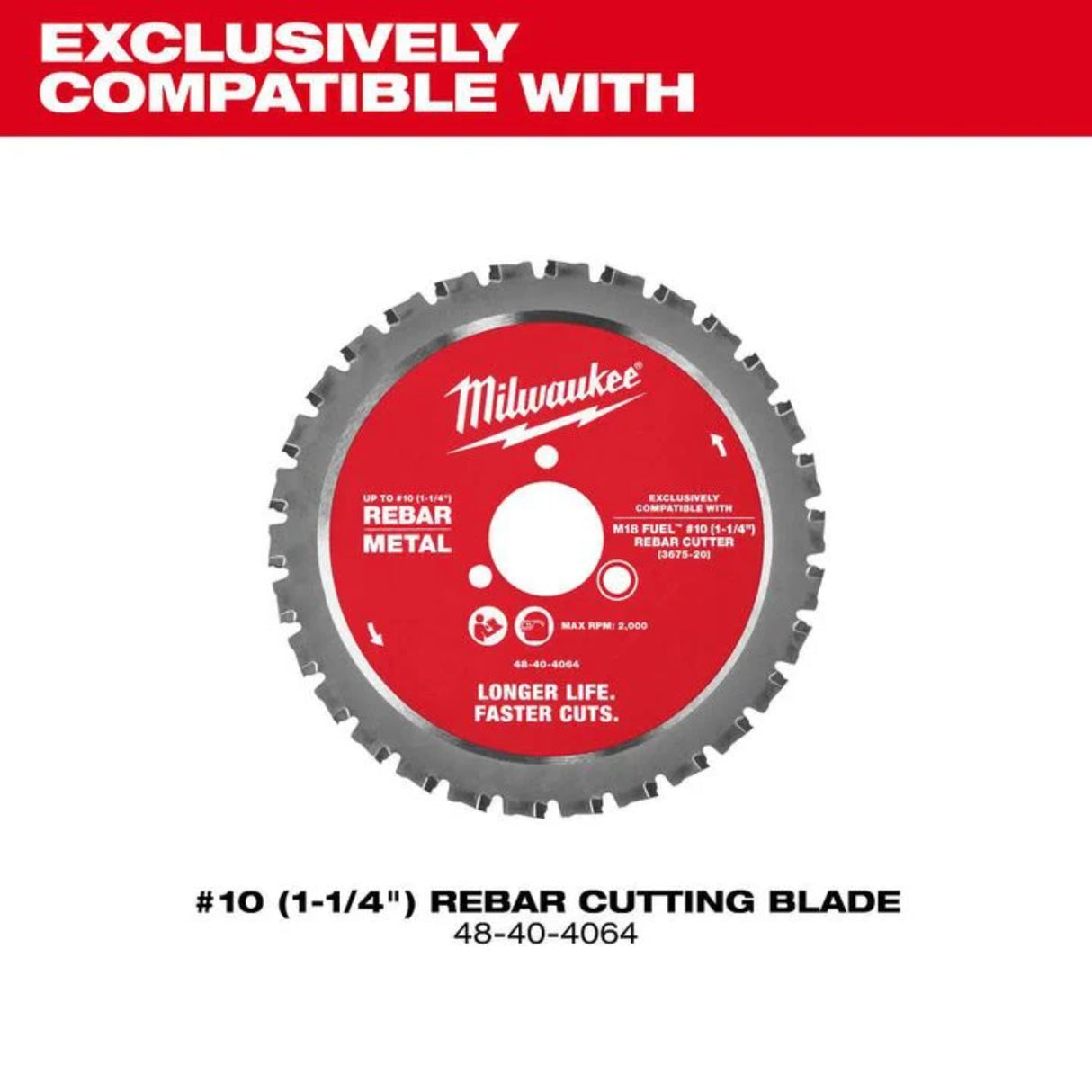 Milwaukee M18 FUEL #10 1-1/4 Inch Rebar Cutter (Bare Tool)
