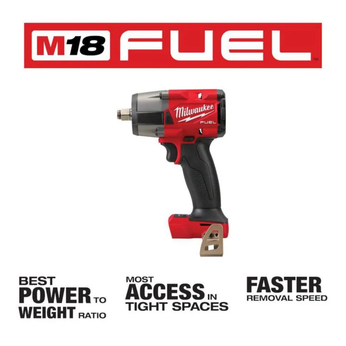 Milwaukee M18 FUEL 1/2 Mid-Torque Impact Wrench with Friction Ring (Bare Tool)