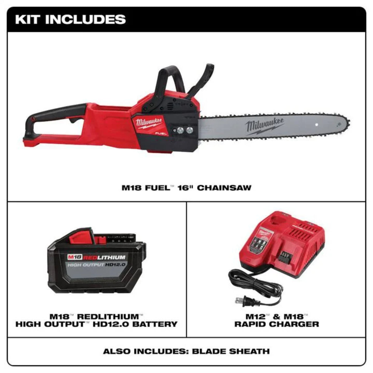 Milwaukee M18 FUEL 16 in. Chainsaw Kit