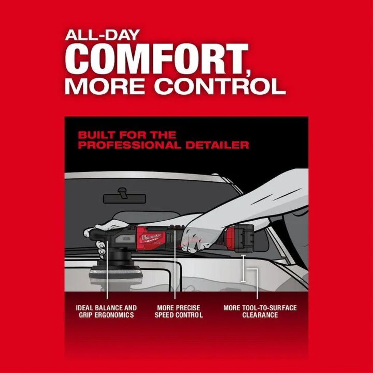 Milwaukee M18 FUEL 21mm Random Orbital Polisher (Bare Tool)