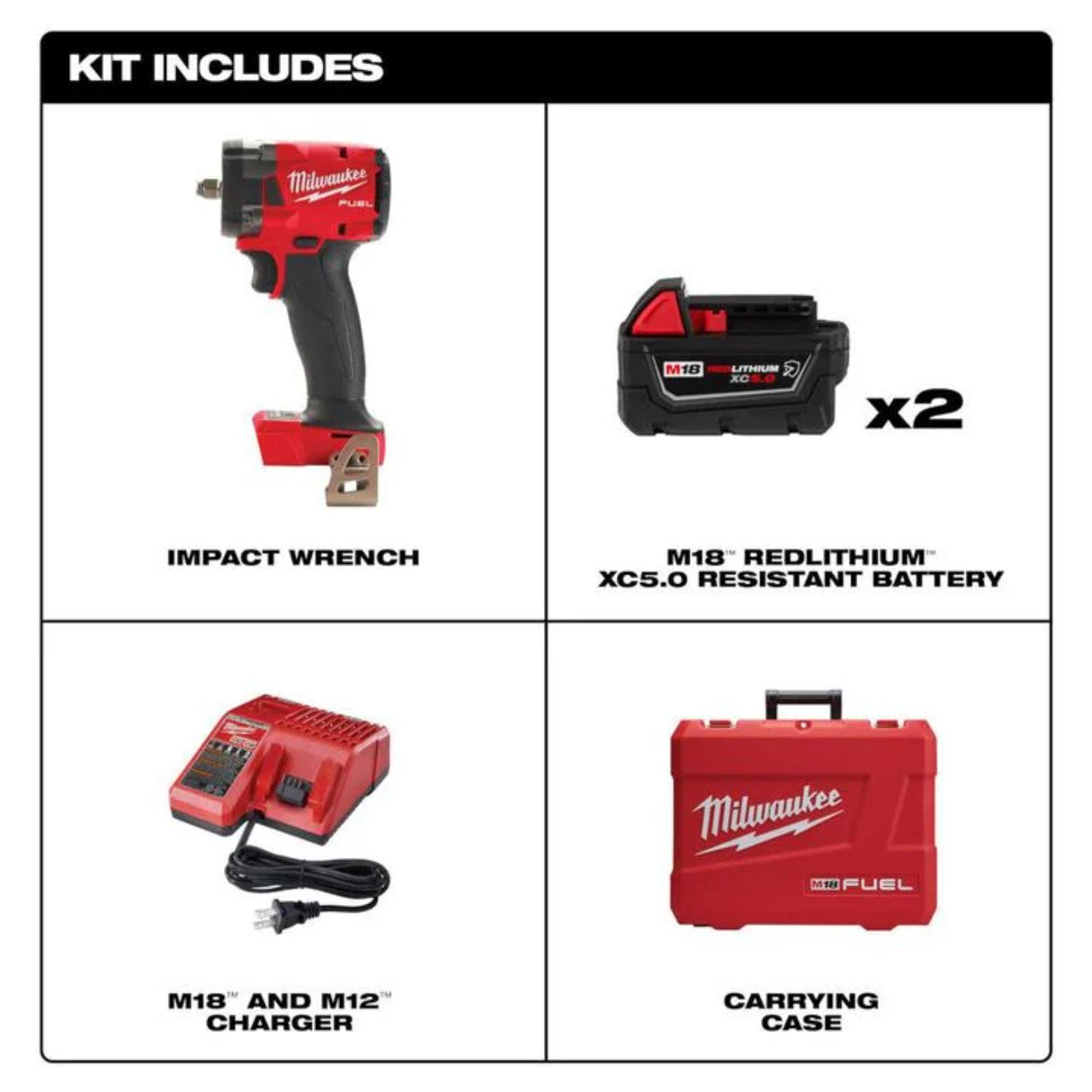 Milwaukee M18 FUEL 3/8inch Compact Impact Wrench with Friction Ring Kit