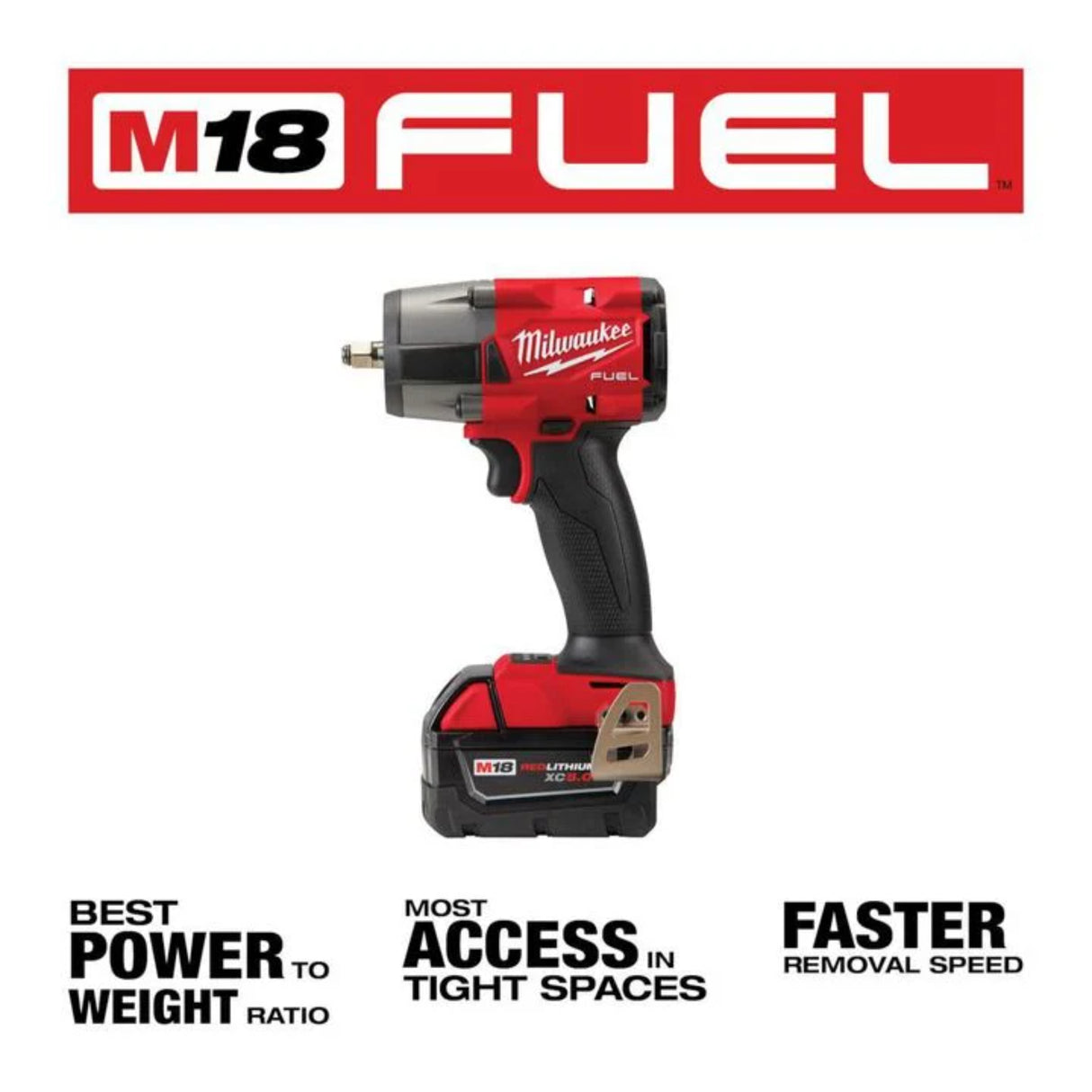 Milwaukee M18 FUEL 3/8inch Mid Torque Impact Wrench with Friction Ring Kit