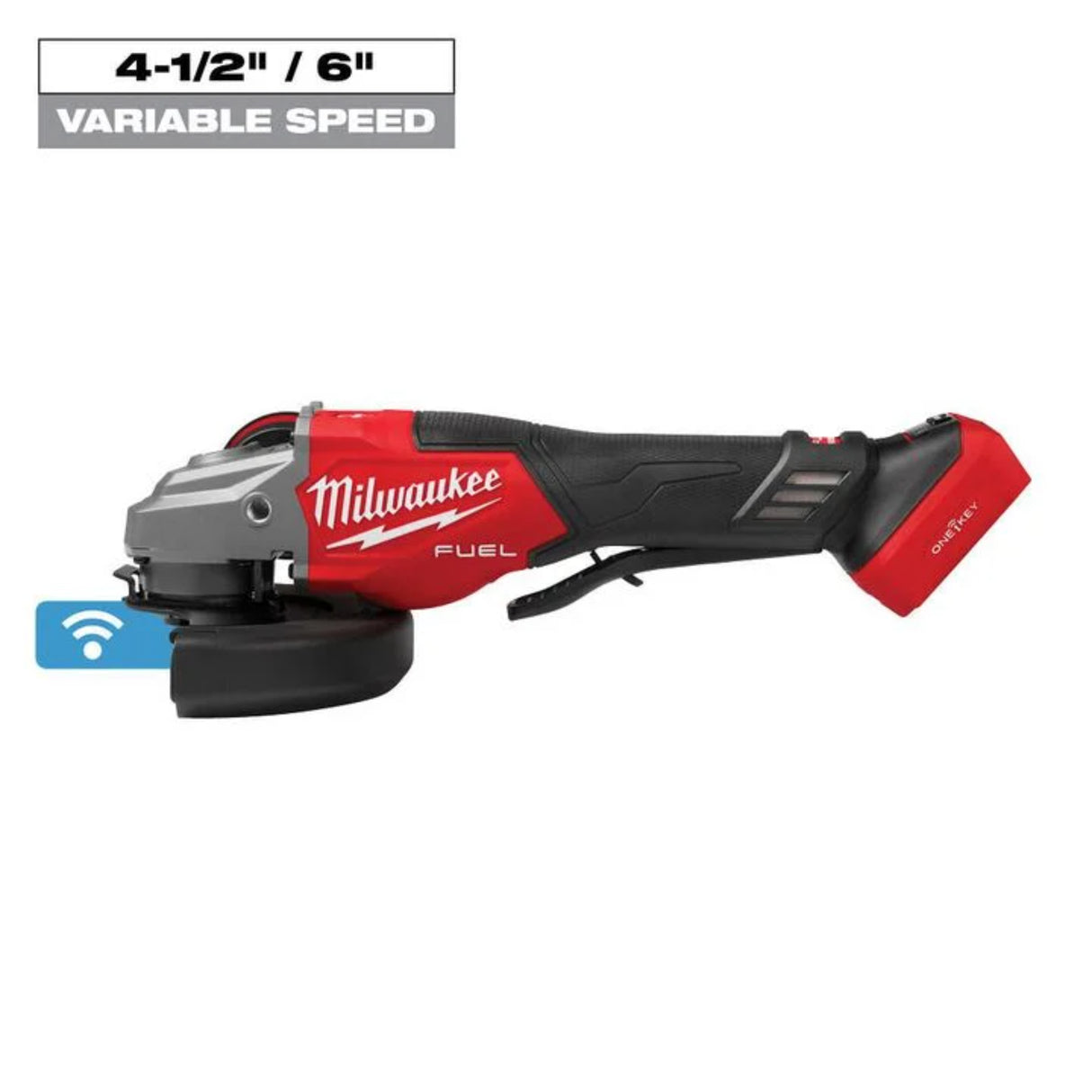 Milwaukee M18 FUEL 4-1/2 Inch-6 Inch Variable Speed Braking Grinder, Paddle Switch with ONE-KEY (Bare Tool)