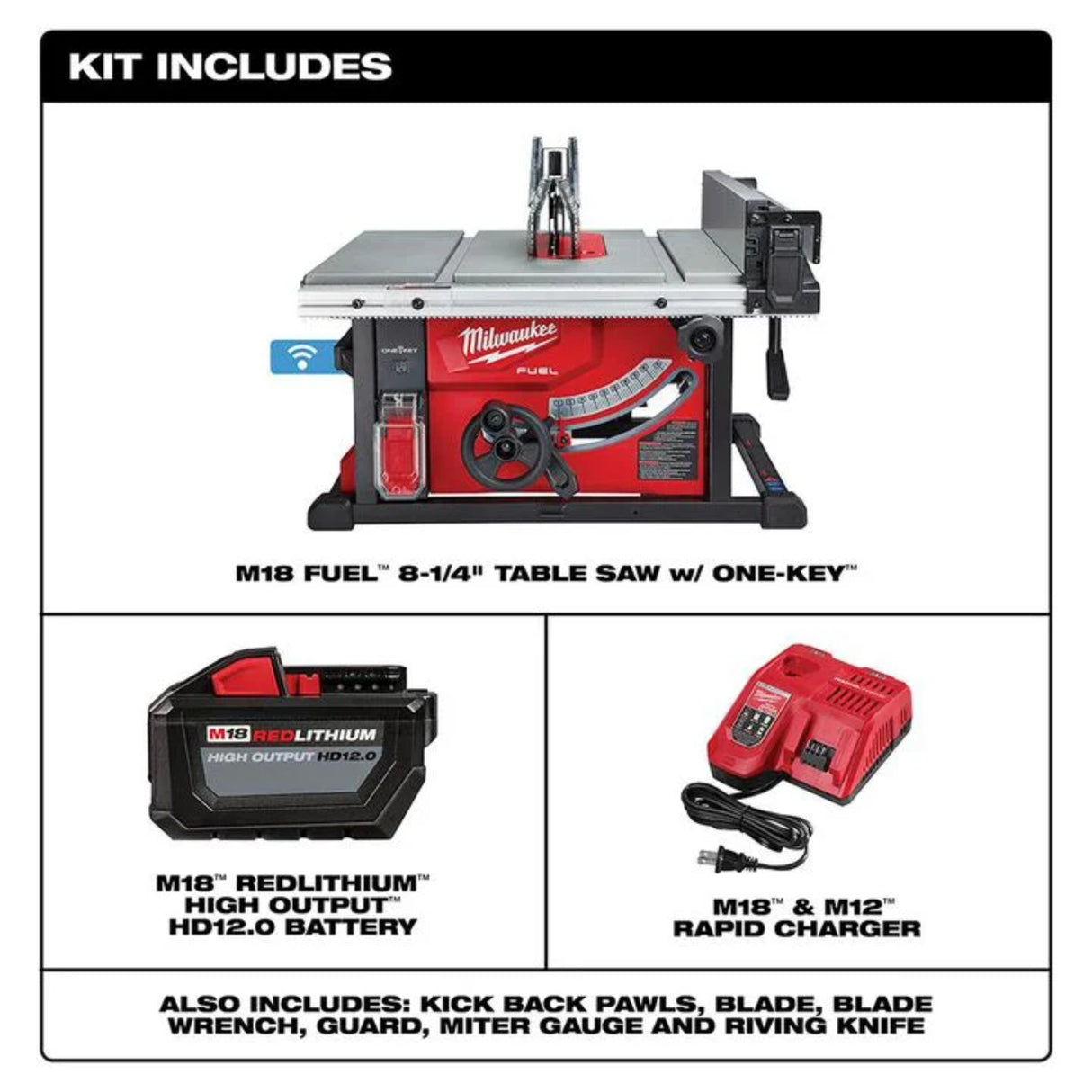 Milwaukee M18 FUEL 8-1/4 in. Table Saw with ONE-KEY Kit