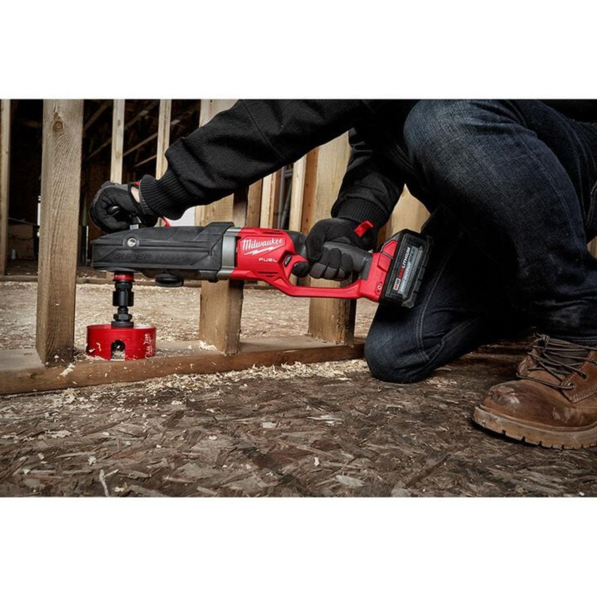 Milwaukee M18 FUEL Super Hawg Right Angle Drill with QUIK-LOK (Bare Tool)