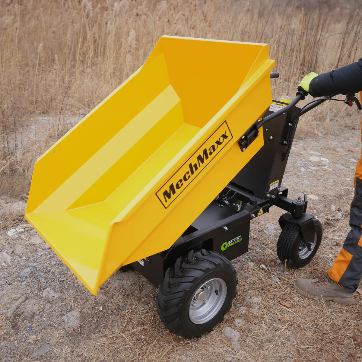 MechMaxx 1100lb Electric Mini Dumper, 1000W 48V Brushless DC Motor, E50