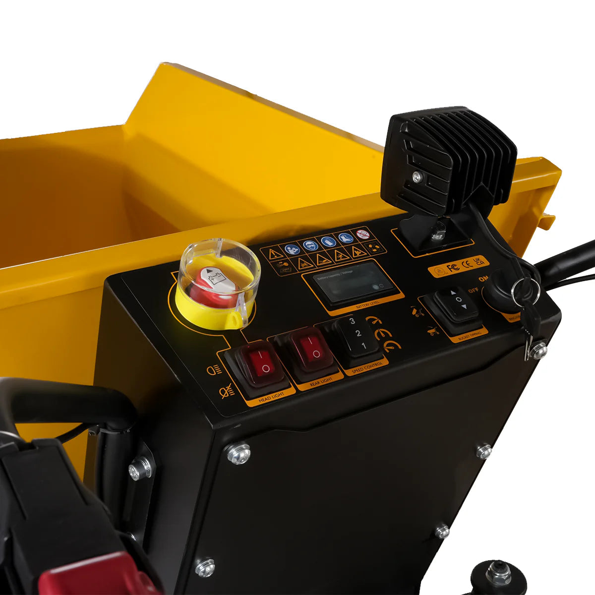 MechMaxx 1100lb 48V Battery Hydraulic Tipping Dump Cart, 1000W, EH50