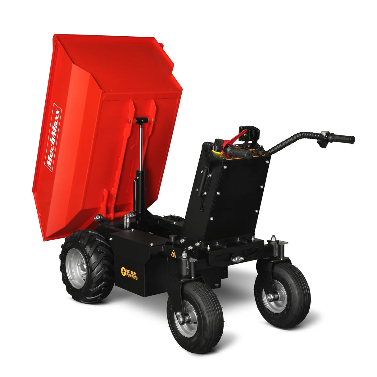 MechMaxx 1100lb 48V Battery Hydraulic Tipping Dump Cart, 1000W, EH50