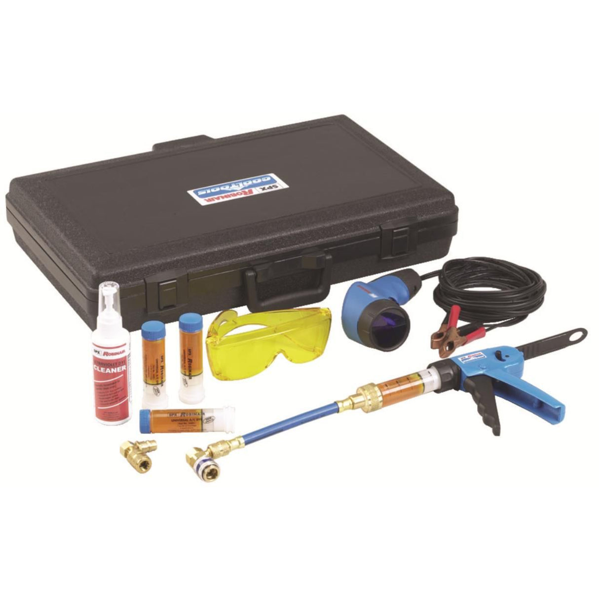 Robinair 16350 UV Leak Detection Kit with 50-Watt Lamp, Injection Gun & Dye