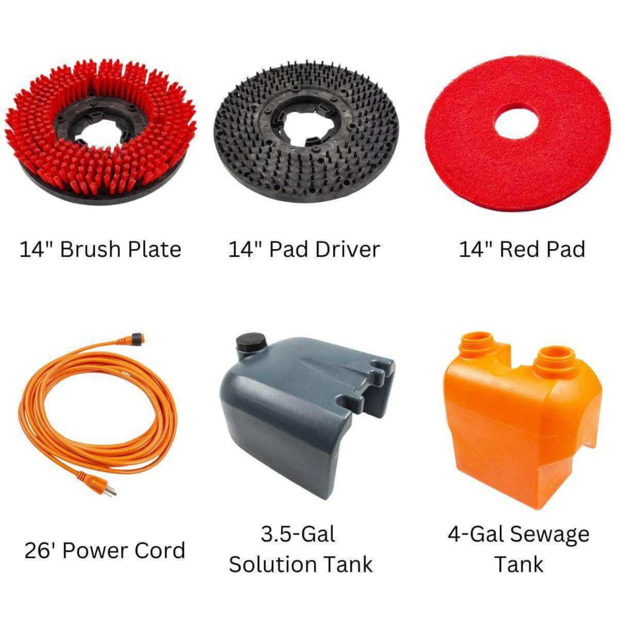 Sunmax RT15AC Corded Walk-Behind Floor Scrubber, 14" Cleaning Path