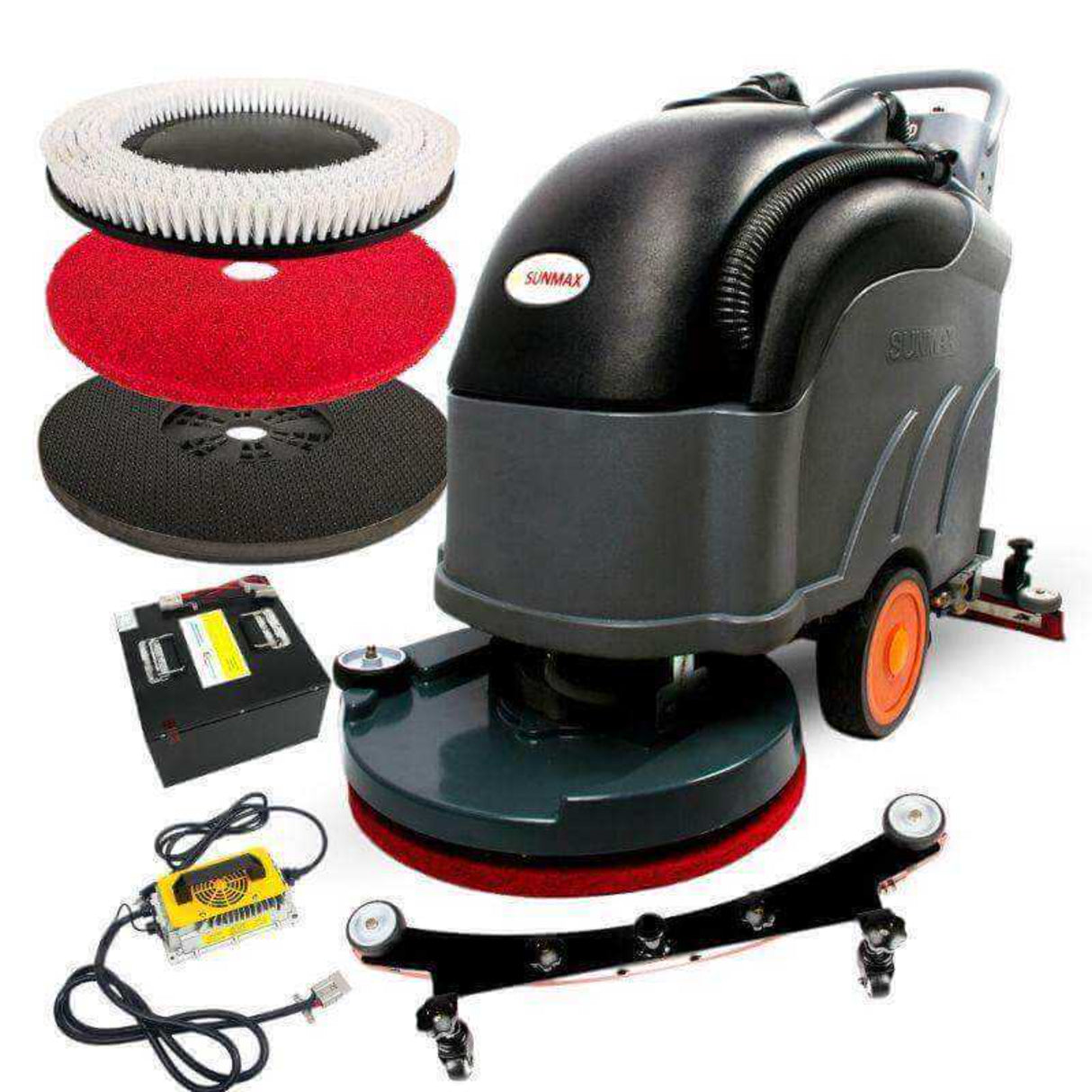 Sunmax RT50D+ Self-Propelled Battery Powered Floor Scrubber, 22" Brush Cleaning Path