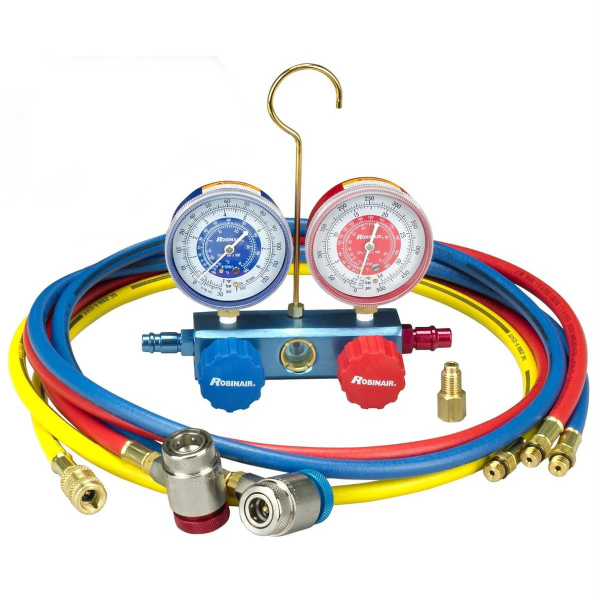 Robinair 41234 R-1234yf 2-Valve Manifold & Hose Set with Couplers