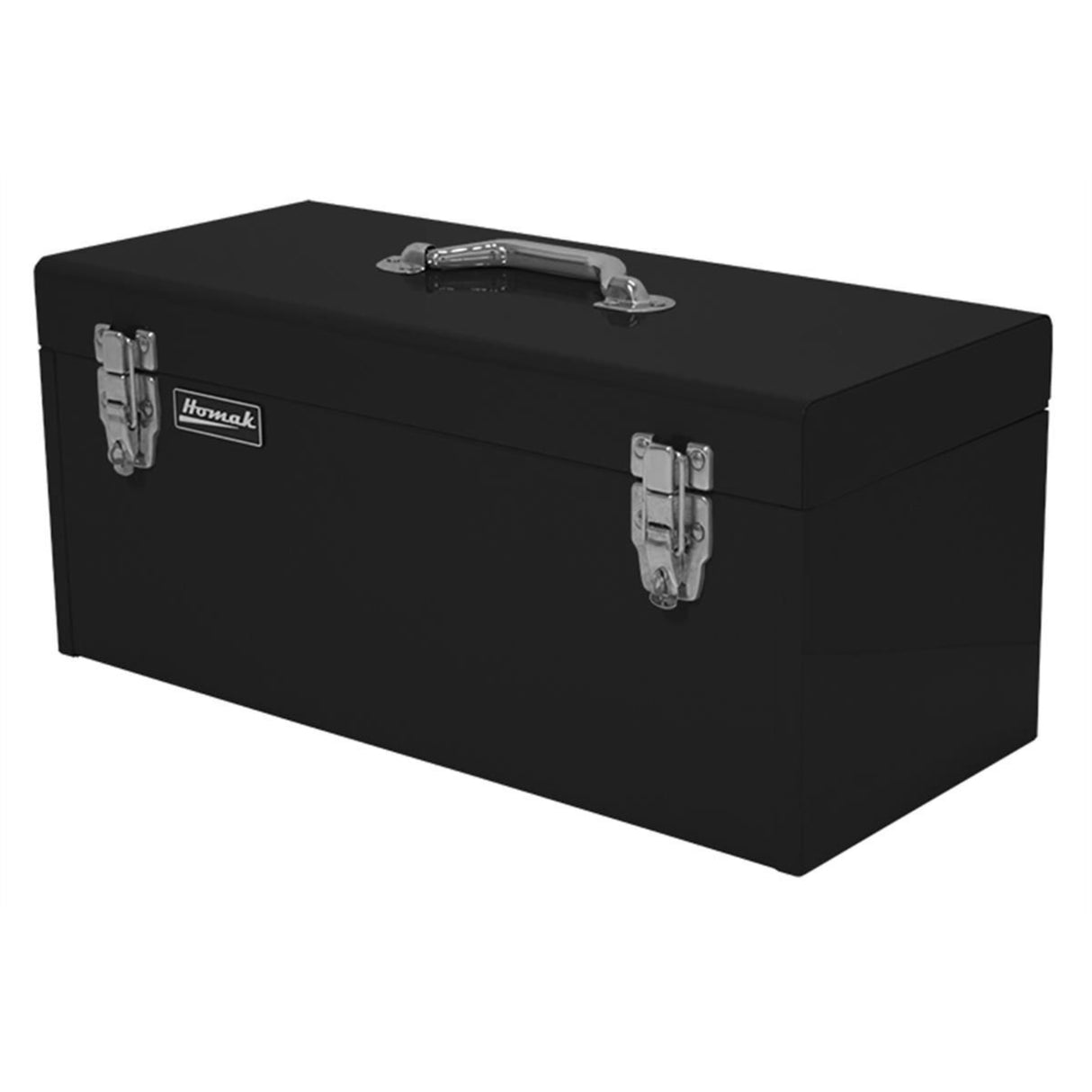 Homak 20" Flat Top Steel Toolbox — 21-Gauge, Lift-Out Steel Tray, Double Clasp