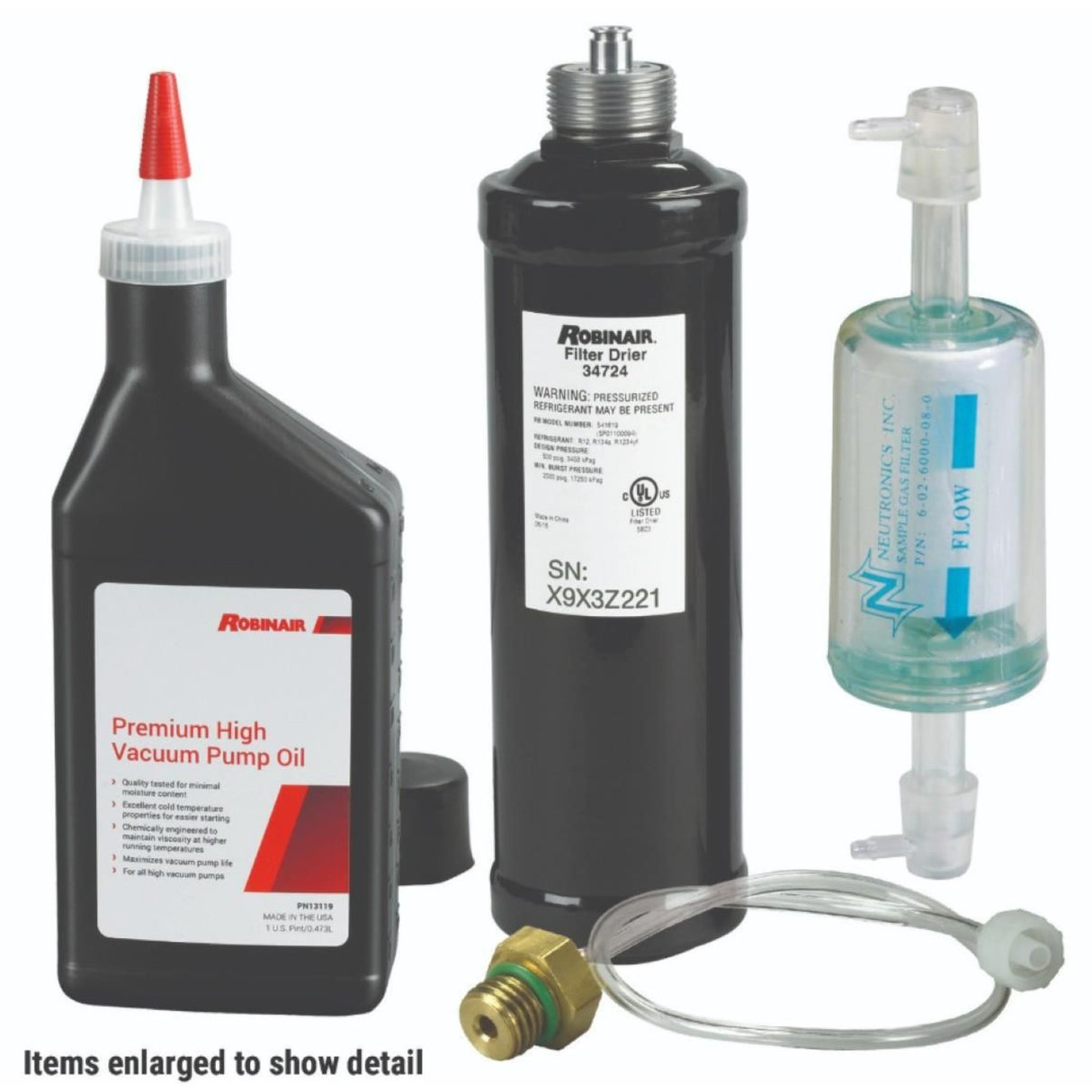 Robinair 1234yf Machine Service Kit with Filter, Identifier Filter, Sampler Hose & Pump Oil